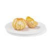 Peeled Tangerines on White Plate