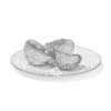 Halved Tangerine on White Plate