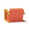 Orange Fabric Armchair