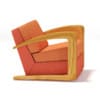 Orange Fabric Armchair