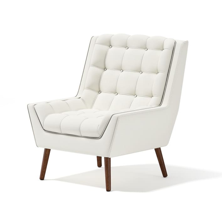White Fabric Armchair