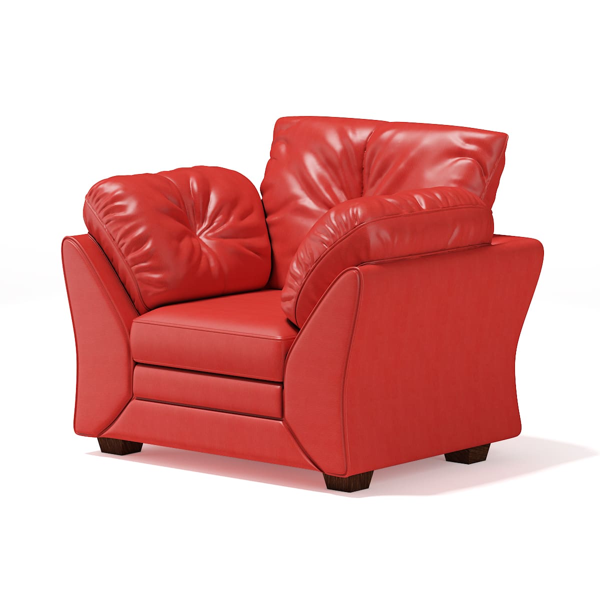 red leather armchair