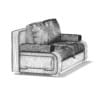Black and Red Leather Sofa