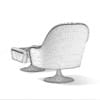 Leather Armchair with Footrest