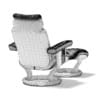 Black Leather Chair with Footrest