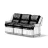 Blue Leather Sofa