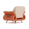 Orange Leather Armchair - Image 3