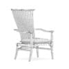 Wooden Chair with Blue Seat - Image 2