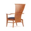 Wooden Chair with Blue Seat - Image 3
