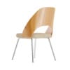 Wood and Metal Chair with Fabric Seat - Image 3