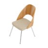 Wood and Metal Chair with Fabric Seat - Image 5