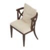 Wooden Chair with Fabric Seat and Pillow - Image 5