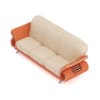 Orange Leather Sofa - Image 5