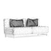 Orange Fabric Sofa - Image 2