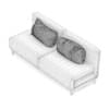 Orange Fabric Sofa - Image 6