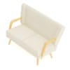 Beige Sofa with Wooden Arms - Image 5