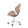 Wood and Leather Swivel Chair - Image 3