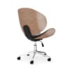 Wood and Leather Swivel Chair - Image 5