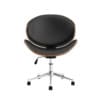 Wood and Leather Swivel Chair - Image 7