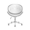 Wood and Leather Swivel Chair - Image 8