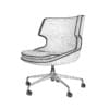 Red Fabric Swivel Chair - Image 2