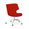 Red Fabric Swivel Chair - Image 5