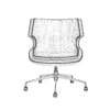 Red Fabric Swivel Chair - Image 8