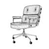Red Leather Swivel Chair - Image 2