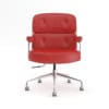 Red Leather Swivel Chair - Image 7