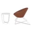 Brown Chair with Coffee Table - Image 3