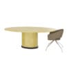 Eliptical Table with Beige Chair - Image 3