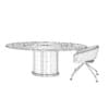 Eliptical Table with Beige Chair - Image 4