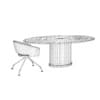 Eliptical Table with Beige Chair - Image 6