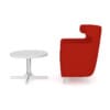 Red Armchair with Coffee Table - Image 3