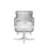 Red Armchair with Coffee Table - Image 8