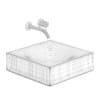 Modern Square Washbasin - Image 2