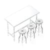 Bar Table with Stools - Image 6