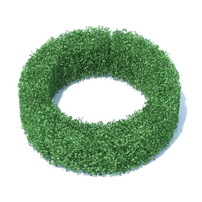 Circle Shaped Hedge 3D Model