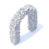 Arc Shaped Hedge 3D Model