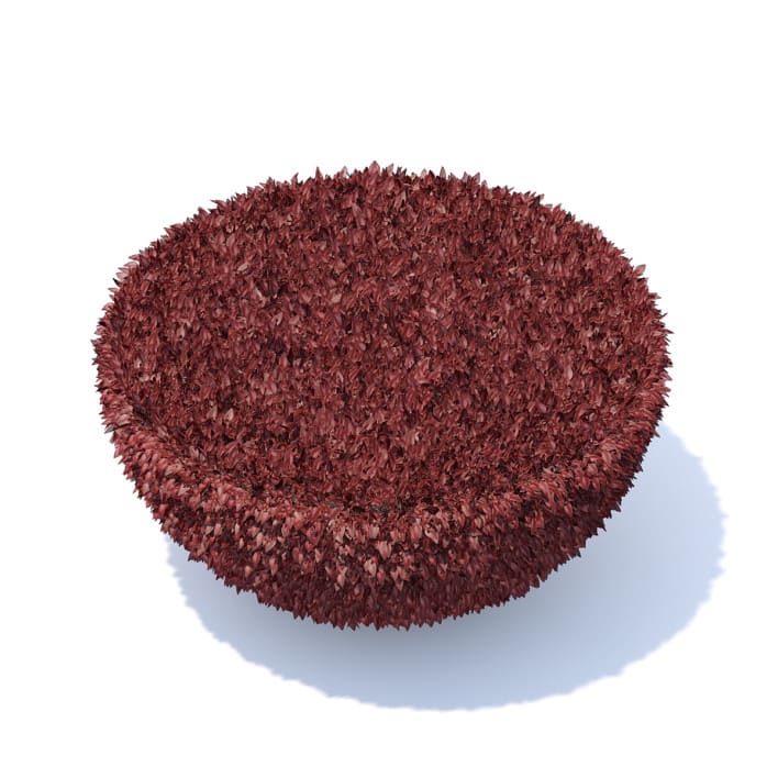Half-Sphere Red Hedge 3D Model