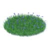 Grass with Cornflowers 3D Model