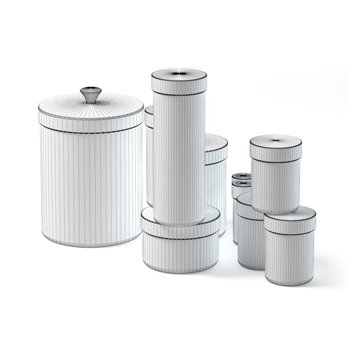 Spice Containers Set 3D Model