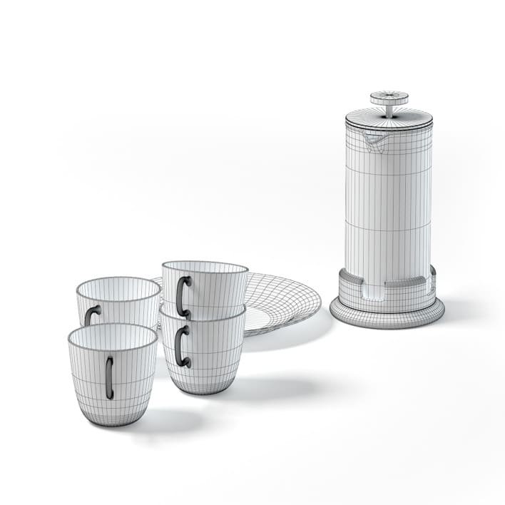 Tea Set and Tea Infuser 3D Model