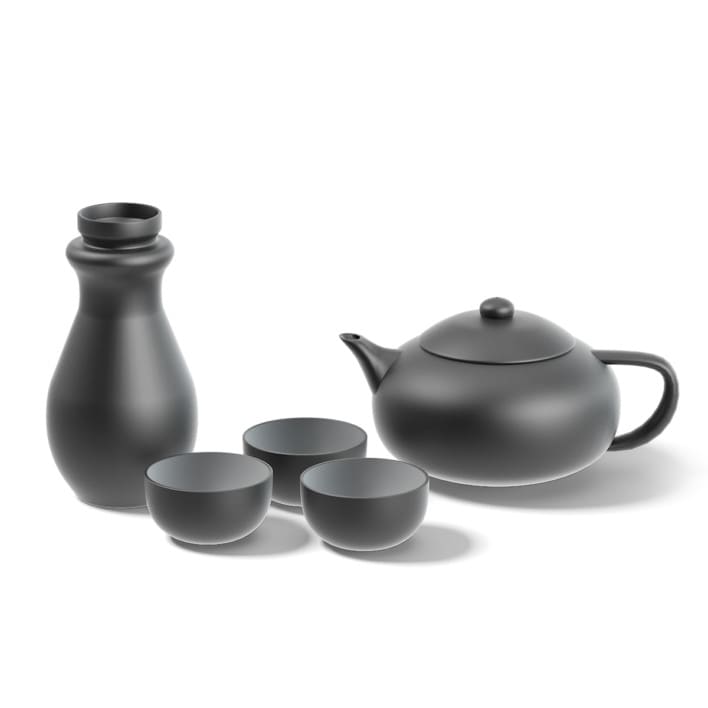 Black Tea Set 3D Model