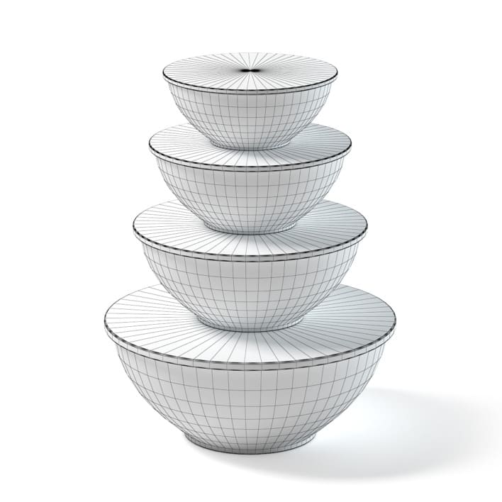 Bowls Set 3D Model