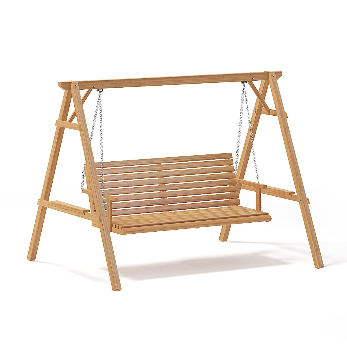 Wooden Garden Swing Chair 3d Model Cgaxis 3d Models Store