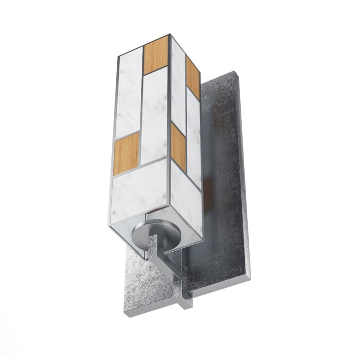 Stained Glass Exterior Lamp 3D Model