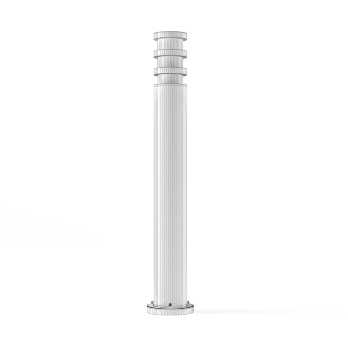 Cylindrical Exterior Standing Lamp 3D Model