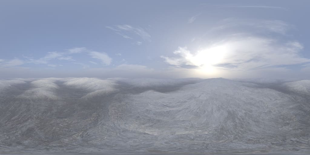 Afternoon Snow Hills HDRI Sky