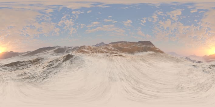 Late Afternoon Snow Mountains HDRI Sky